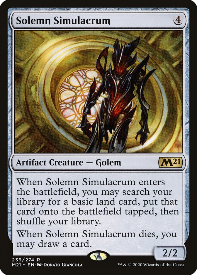 Solemn Simulacrum [Core Set 2021] | L.A. Mood Comics and Games