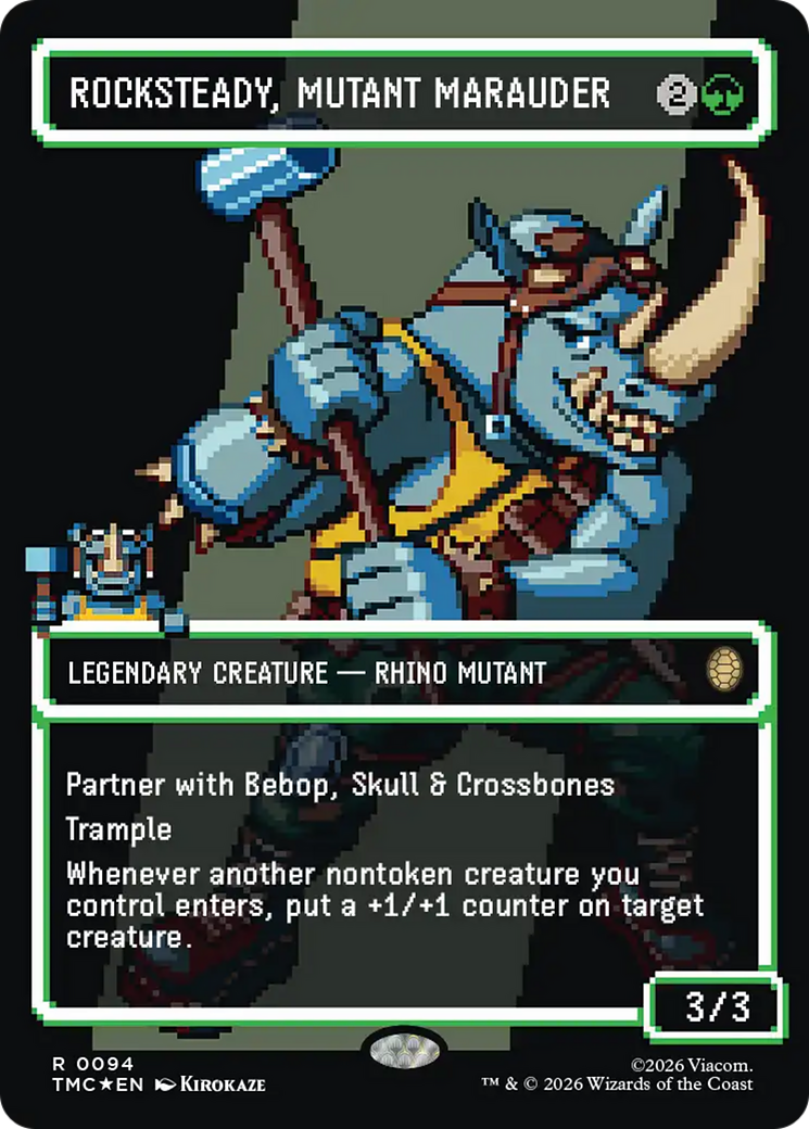 Rocksteady, Mutant Marauder (Borderless) (Surge Foil) [Teenage Mutant Ninja Turtles Commander] | L.A. Mood Comics and Games