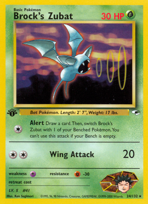Brock's Zubat (24/132) [Gym Heroes 1st Edition] | L.A. Mood Comics and Games
