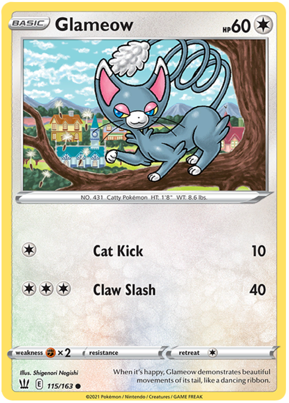 Glameow (115/163) [Sword & Shield: Battle Styles] | L.A. Mood Comics and Games