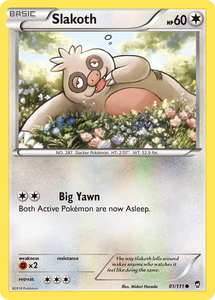 Slakoth (81/111) [XY: Furious Fists] | L.A. Mood Comics and Games