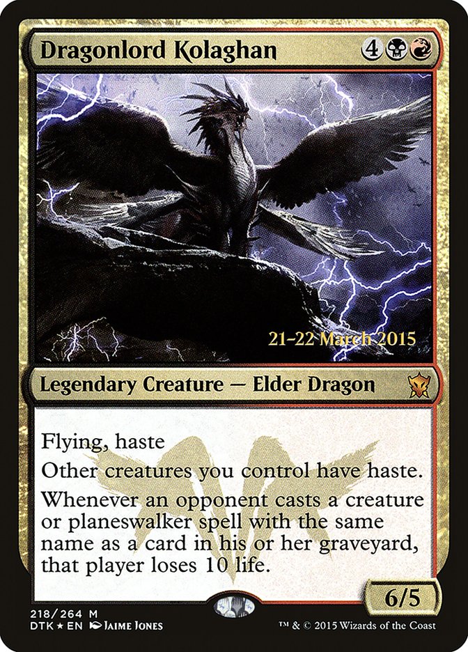 Dragonlord Kolaghan [Dragons of Tarkir Prerelease Promos] | L.A. Mood Comics and Games