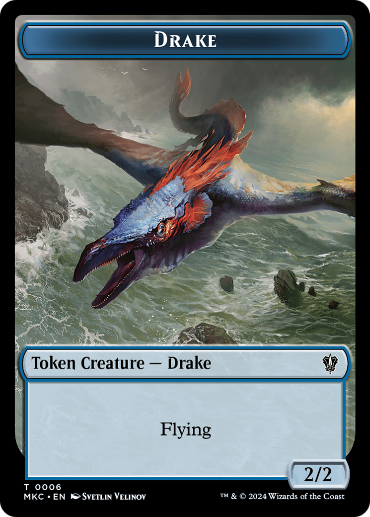 Drake // Koma's Coil Double-Sided Token [Murders at Karlov Manor Commander Tokens] | L.A. Mood Comics and Games