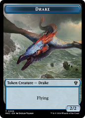 Drake // Cat Double-Sided Token [Murders at Karlov Manor Commander Tokens] | L.A. Mood Comics and Games