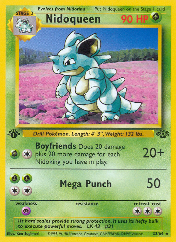 Nidoqueen (23/64) [Jungle 1st Edition] | L.A. Mood Comics and Games