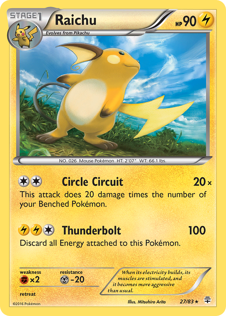 Raichu (27/83) [XY: Generations] | L.A. Mood Comics and Games