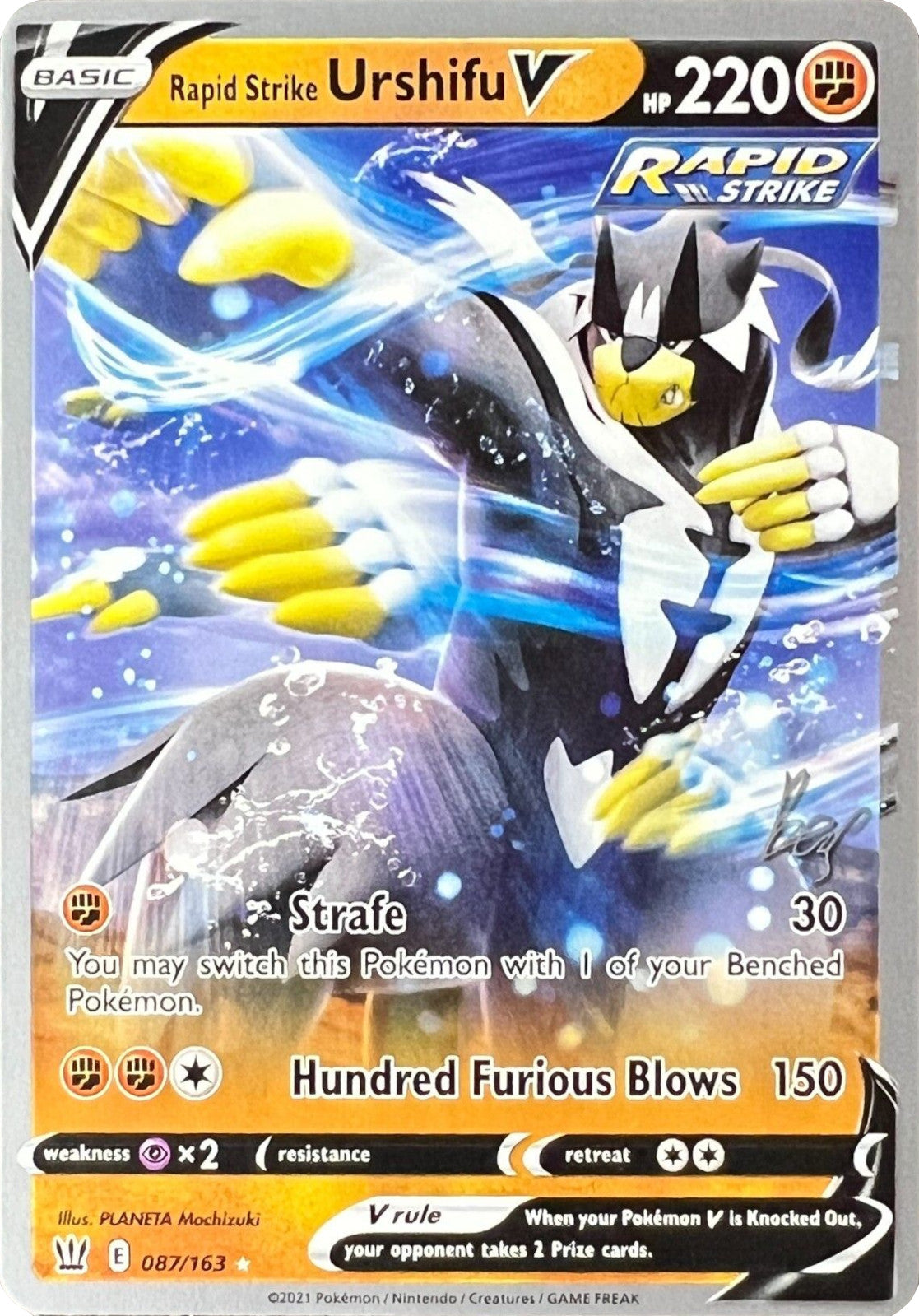 Rapid Strike Urshifu V (087/163) (Cheryl Again - Sebastian Lashmet) [World Championships 2022] | L.A. Mood Comics and Games