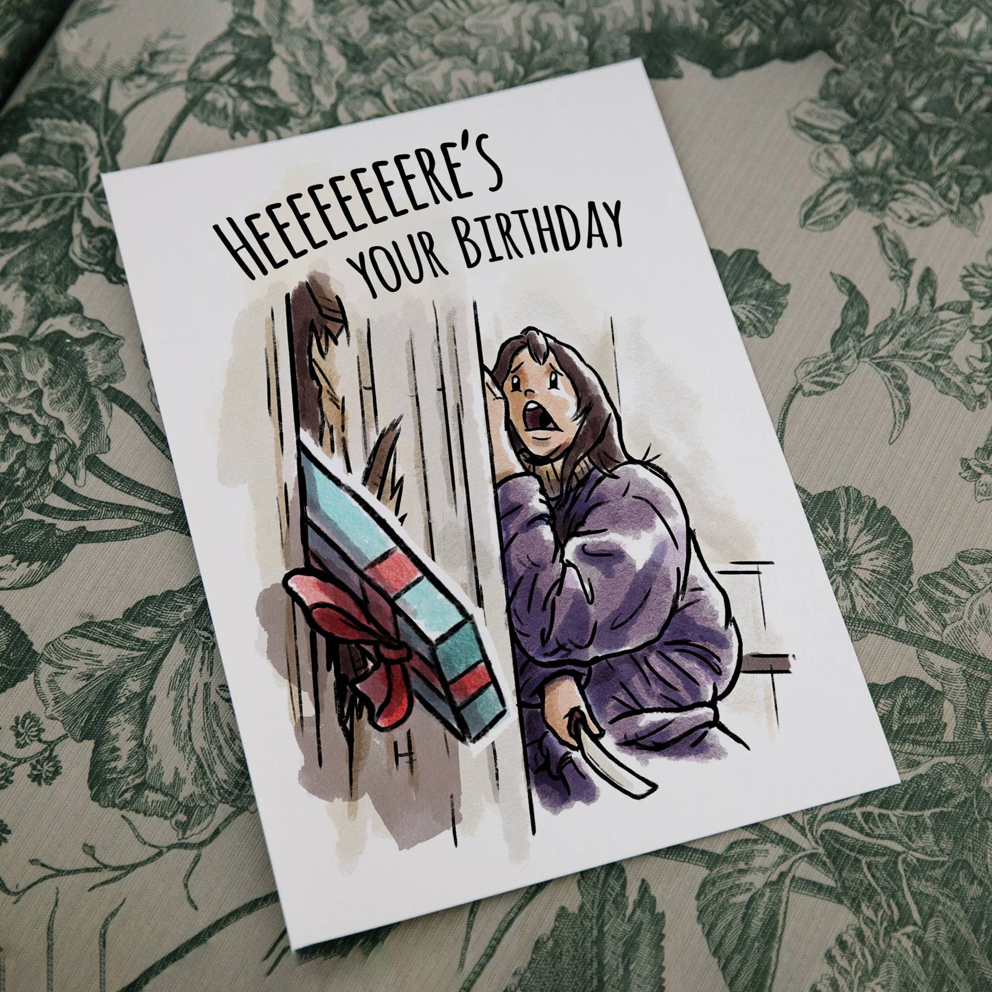 "Heeere's your Birthday" - The Bright, Horror Birthday Card | L.A. Mood Comics and Games