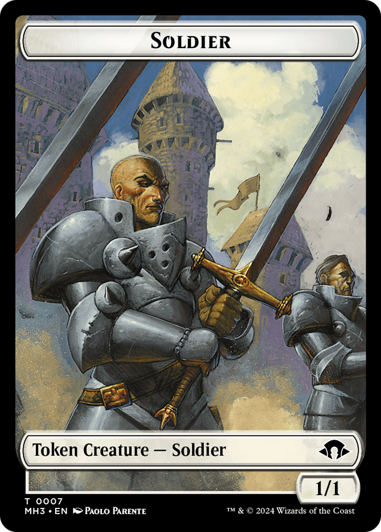 Phyrexian Germ // Soldier Double-Sided Token [Modern Horizons 3 Tokens] | L.A. Mood Comics and Games