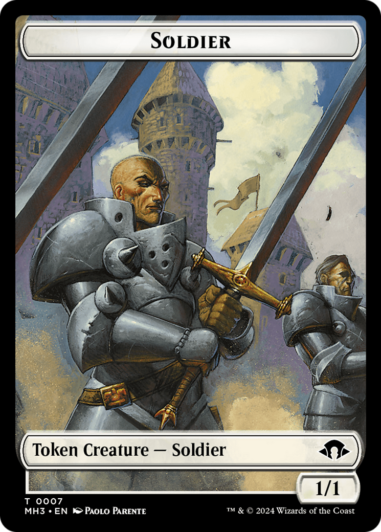 Eldrazi Spawn // Soldier Double-Sided Token [Modern Horizons 3 Tokens] | L.A. Mood Comics and Games