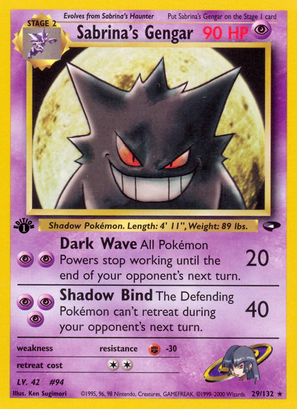 Sabrina's Gengar (29/132) [Gym Challenge 1st Edition] | L.A. Mood Comics and Games