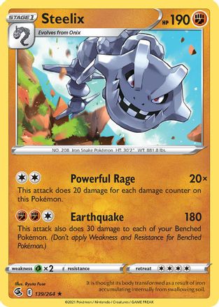 Steelix (139/264) (Theme Deck Exclusive) [Sword & Shield: Fusion Strike] | L.A. Mood Comics and Games