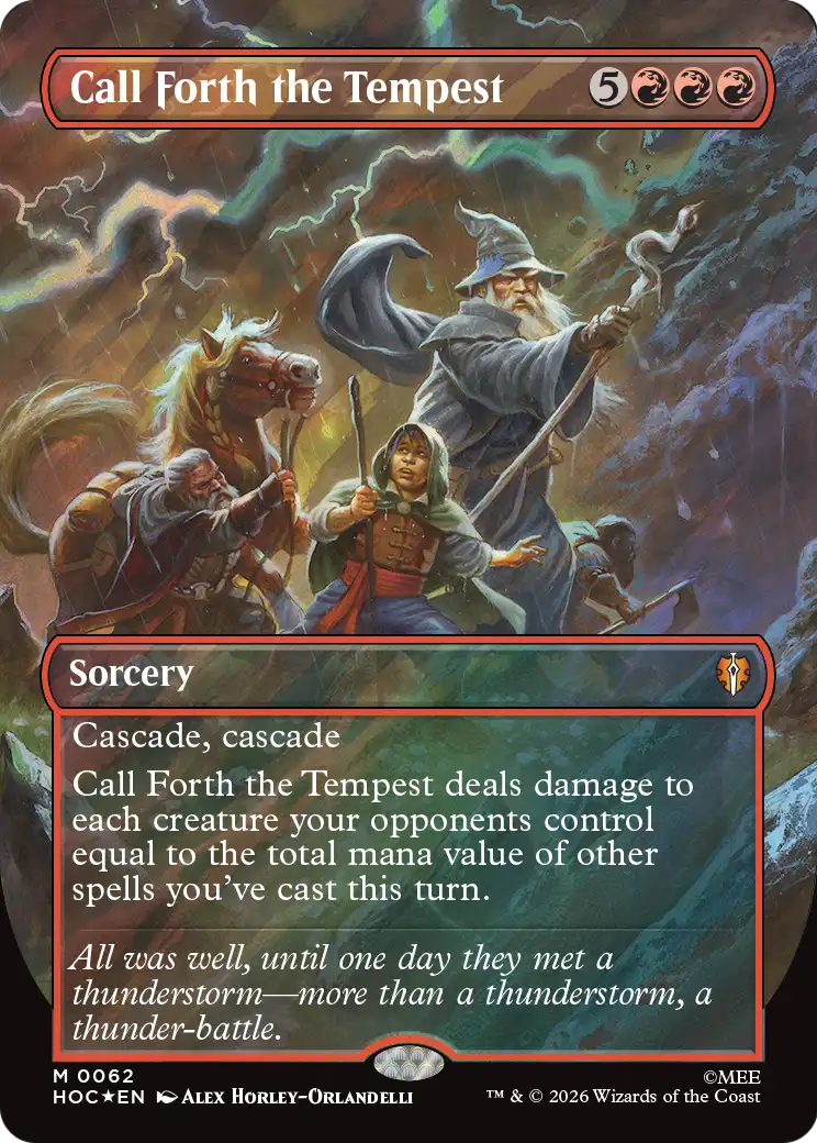Call Forth the Tempest (Borderless) (Surge Foil) [The Hobbit: Eternal-Legal] | L.A. Mood Comics and Games