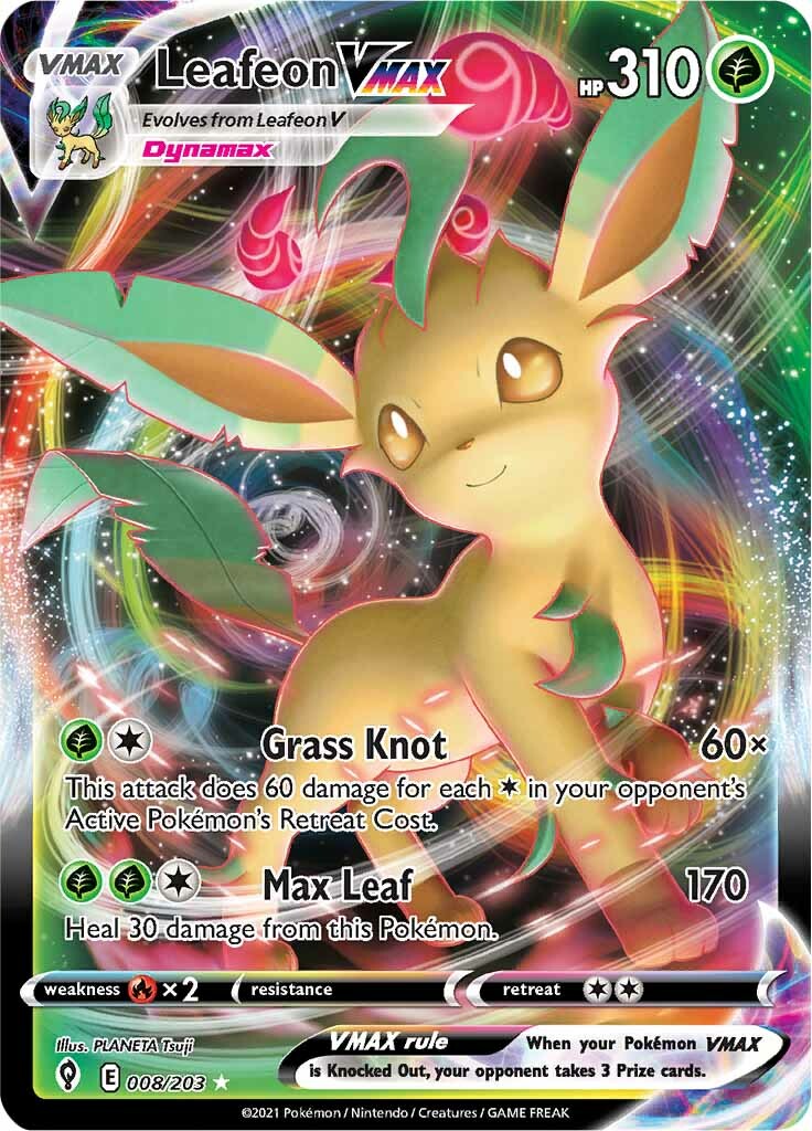 Leafeon VMAX (008/203) [Sword & Shield: Evolving Skies] | L.A. Mood Comics and Games
