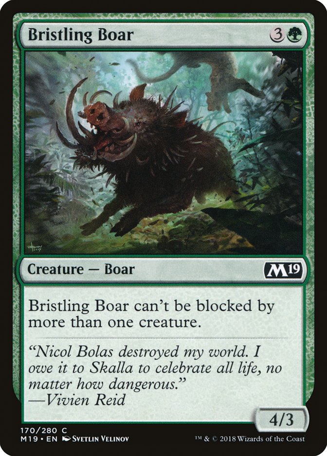 Bristling Boar [Core Set 2019] | L.A. Mood Comics and Games