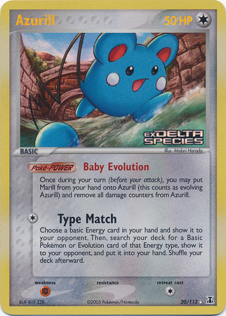 Azurill (20/113) (Stamped) [EX: Delta Species] | L.A. Mood Comics and Games