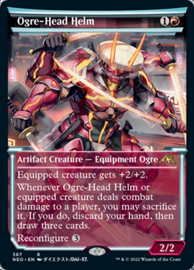 Ogre-Head Helm (Showcase Soft Glow) [Kamigawa: Neon Dynasty] | L.A. Mood Comics and Games