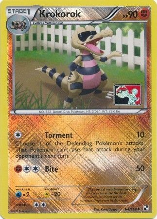Krokorok (64/114) (League Promo) [Black & White: Base Set] | L.A. Mood Comics and Games
