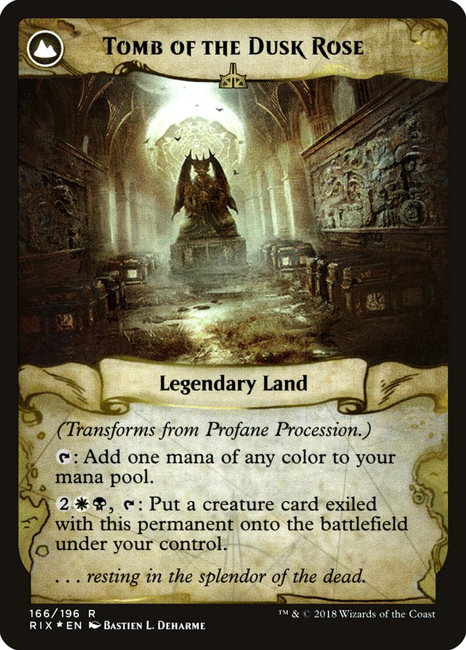 Profane Procession // Tomb of the Dusk Rose [Rivals of Ixalan Prerelease Promos] | L.A. Mood Comics and Games
