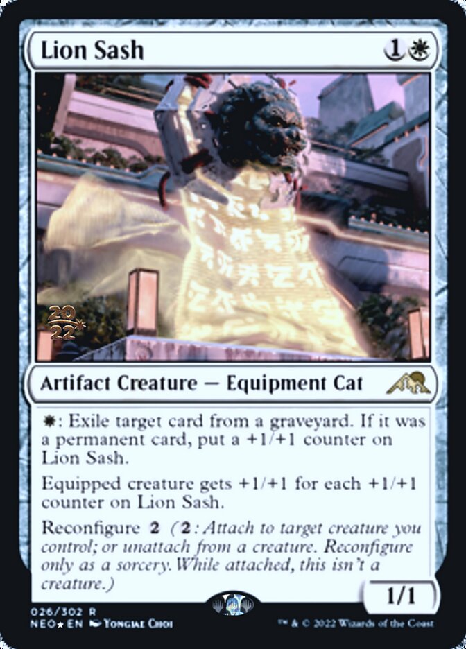 Lion Sash [Kamigawa: Neon Dynasty Prerelease Promos] | L.A. Mood Comics and Games