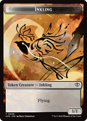 Fractal (0004) // Inkling (006) Double-Sided Token [Secrets of Strixhaven Tokens] | L.A. Mood Comics and Games