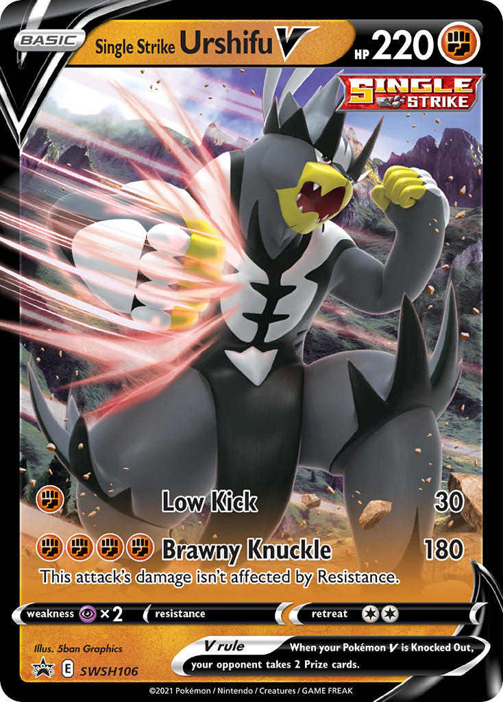 Single Strike Urshifu V (SWSH106) (Jumbo Card) [Sword & Shield: Black Star Promos] | L.A. Mood Comics and Games