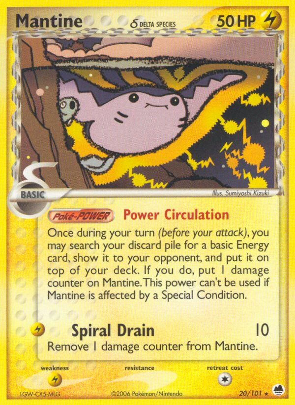 Mantine (20/101) (Delta Species) [EX: Dragon Frontiers] | L.A. Mood Comics and Games