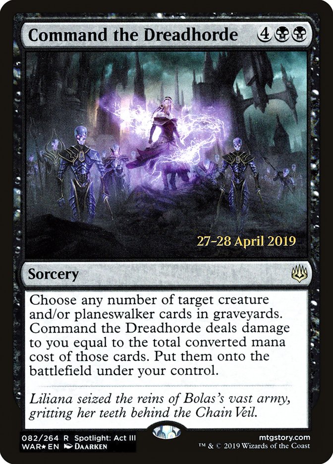 Command the Dreadhorde [War of the Spark Prerelease Promos] | L.A. Mood Comics and Games