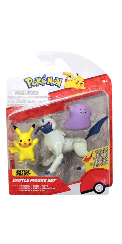 Pokemon Battle Figure 3 Pack - Pikachu Absol Ditto | L.A. Mood Comics and Games