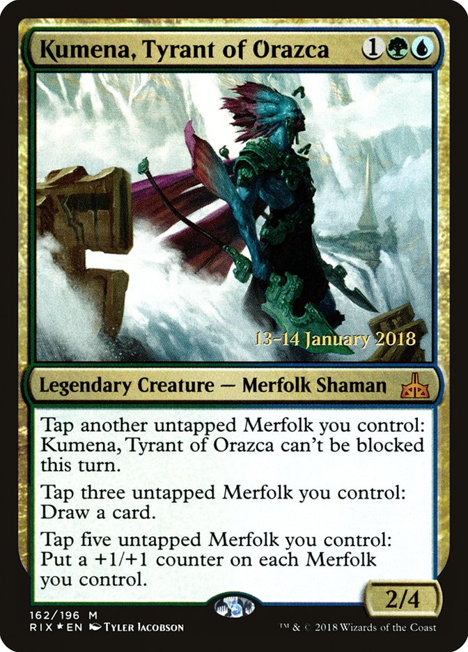 Kumena, Tyrant of Orazca [Rivals of Ixalan Prerelease Promos] | L.A. Mood Comics and Games