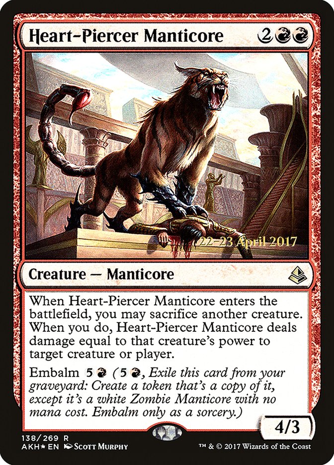 Heart-Piercer Manticore [Amonkhet Prerelease Promos] | L.A. Mood Comics and Games