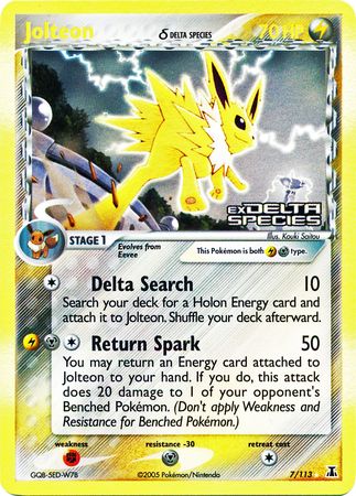 Jolteon (7/113) (Delta Species) (Stamped) [EX: Delta Species] | L.A. Mood Comics and Games