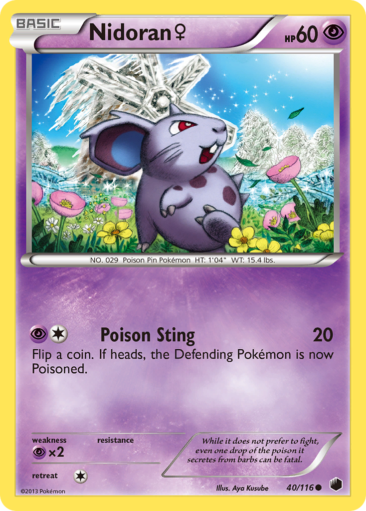 Nidoran (40/116) (Female) [Black & White: Plasma Freeze] | L.A. Mood Comics and Games