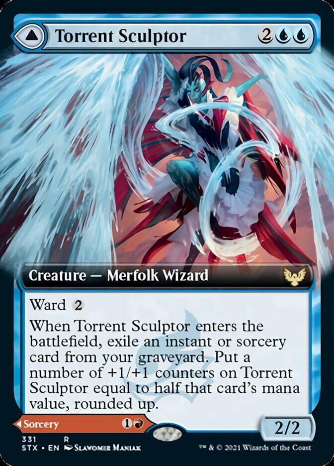 Torrent Sculptor // Flamethrower Sonata (Extended Art) [Strixhaven: School of Mages] | L.A. Mood Comics and Games