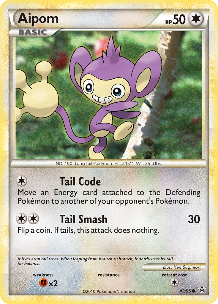 Aipom (43/95) [HeartGold & SoulSilver: Unleashed] | L.A. Mood Comics and Games