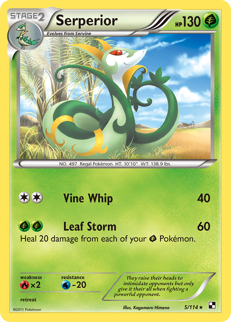 Serperior (5/114) (Green Tornado) (Theme Deck Exclusive) [Black & White: Base Set] | L.A. Mood Comics and Games