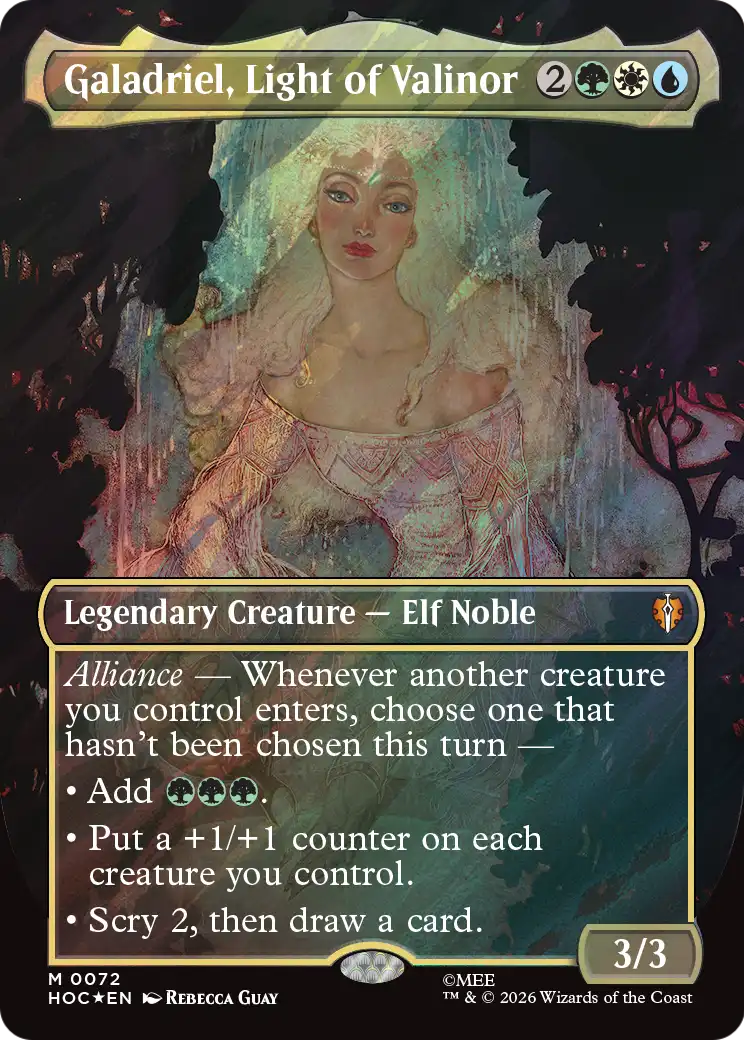 Galadriel, Light of Valinor (Borderless) (Surge Foil) [The Hobbit: Eternal-Legal] | L.A. Mood Comics and Games