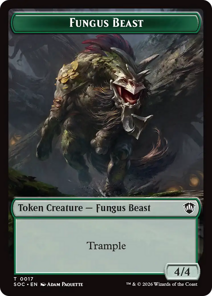 Goat // Fungus Beast Double-Sided Token [Secrets of Strixhaven Commander Tokens] | L.A. Mood Comics and Games