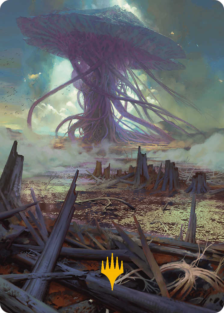 Swamp Art Card (Gold-Stamped Planeswalker Symbol) [Modern Horizons 3 Art Series] | L.A. Mood Comics and Games