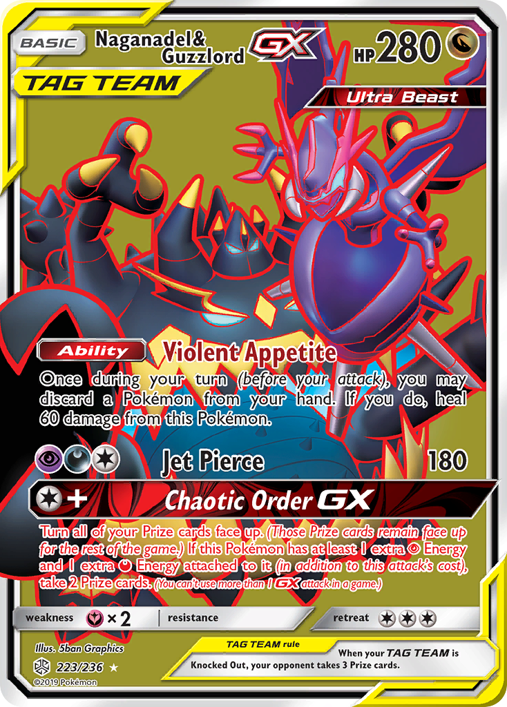 Naganadel & Guzzlord GX (223/236) [Sun & Moon: Cosmic Eclipse] | L.A. Mood Comics and Games
