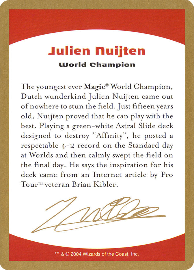 Julien Nuijten Bio [World Championship Decks 2004] | L.A. Mood Comics and Games