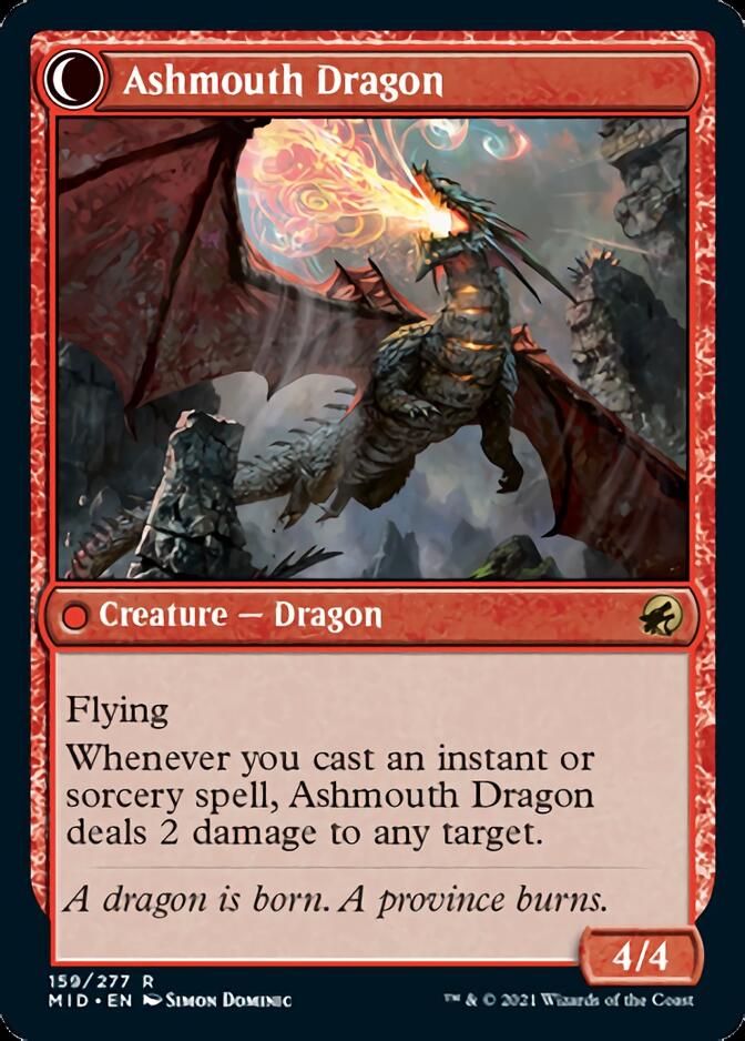 Smoldering Egg // Ashmouth Dragon [Innistrad: Midnight Hunt] | L.A. Mood Comics and Games