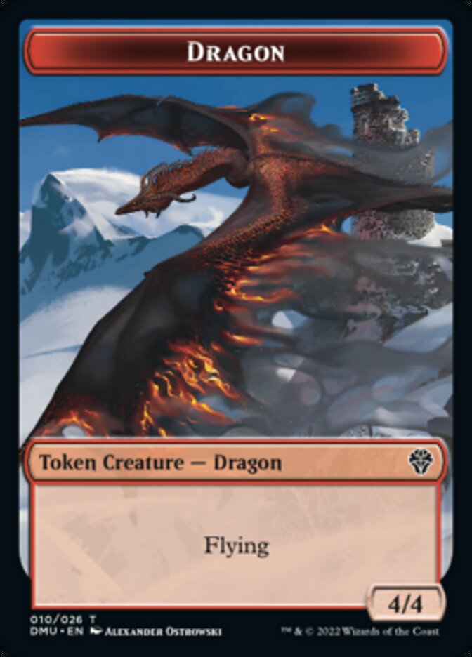 Bird (002) // Dragon Double-Sided Token [Dominaria United Tokens] | L.A. Mood Comics and Games