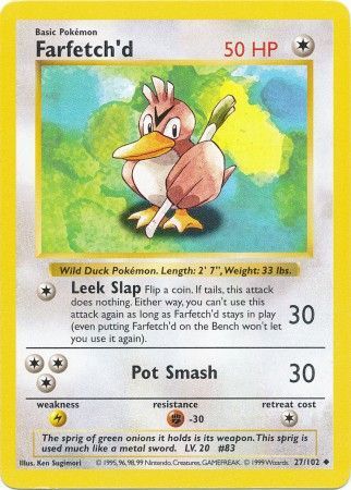 Farfetch'd (27/102) [Base Set Shadowless Unlimited] | L.A. Mood Comics and Games