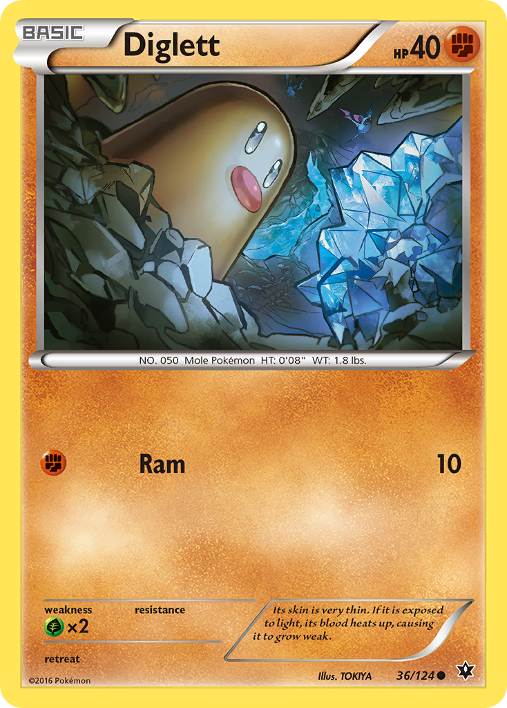 Diglett (36/124) [XY: Fates Collide] | L.A. Mood Comics and Games