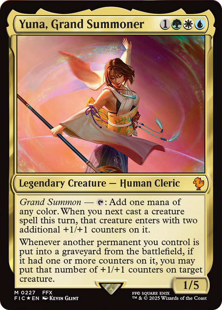 Yuna, Grand Summoner (Surge Foil) [FINAL FANTASY Commander] | L.A. Mood Comics and Games
