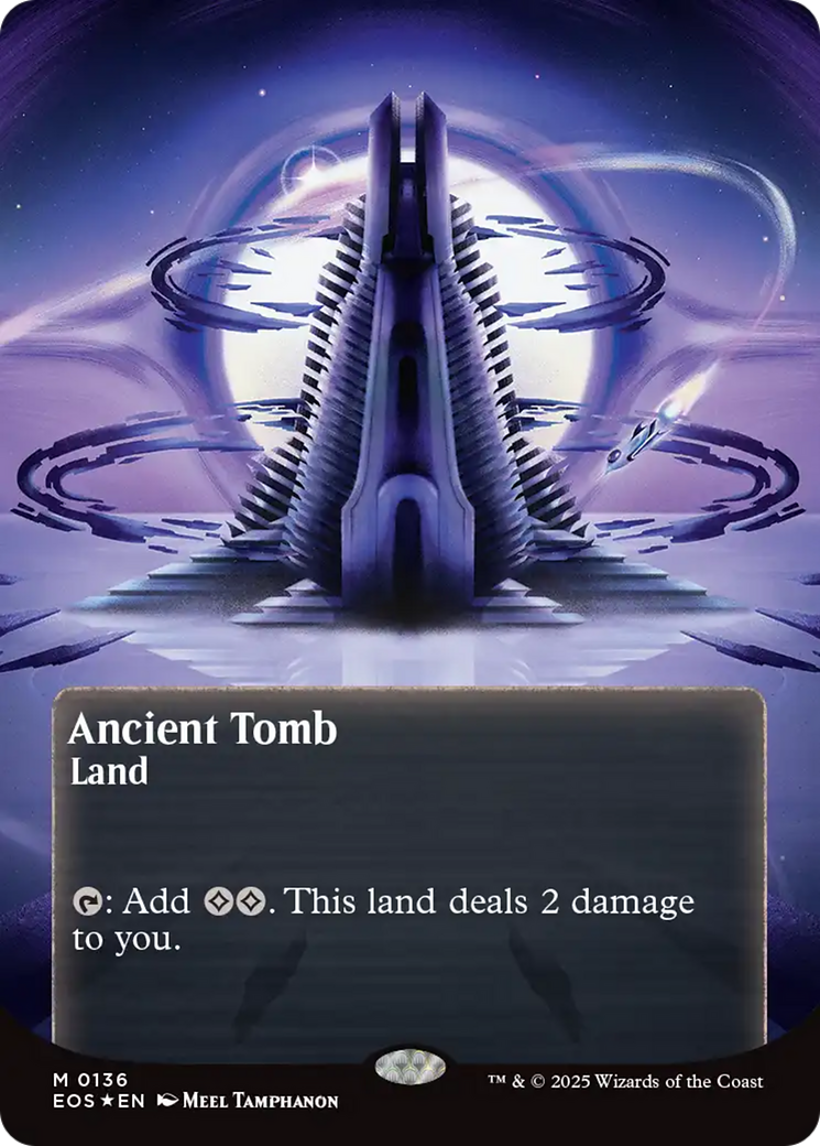Ancient Tomb (0136) (Borderless) (Galaxy Foil) [Edge of Eternities: Stellar Sights] | L.A. Mood Comics and Games
