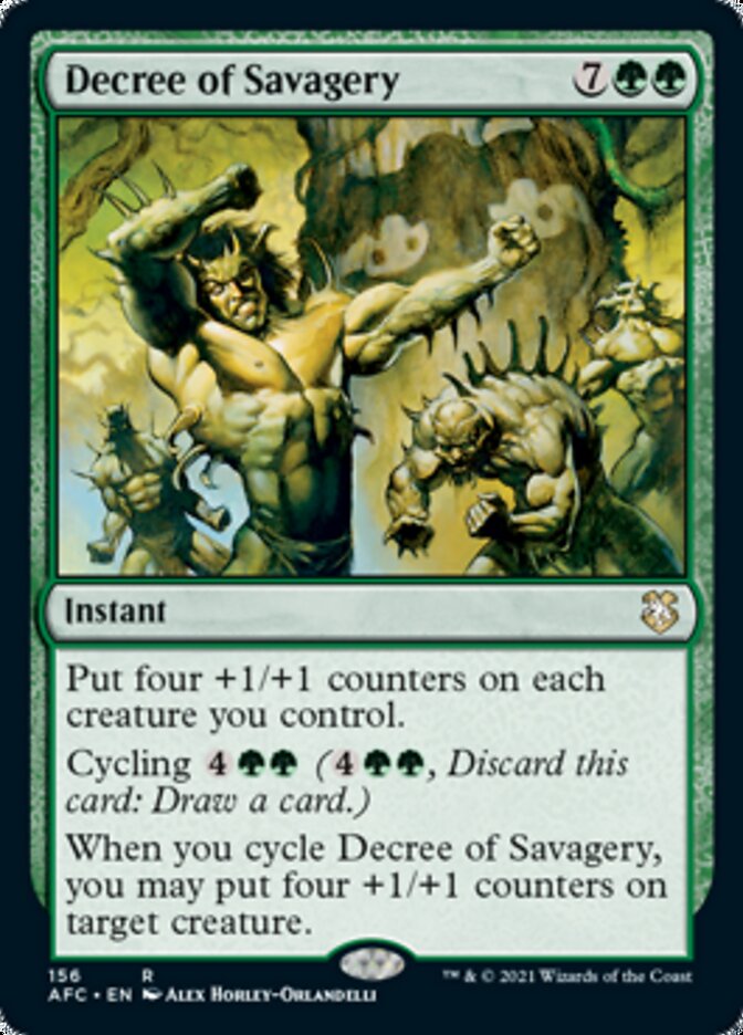 Decree of Savagery [Dungeons & Dragons: Adventures in the Forgotten Realms Commander] | L.A. Mood Comics and Games