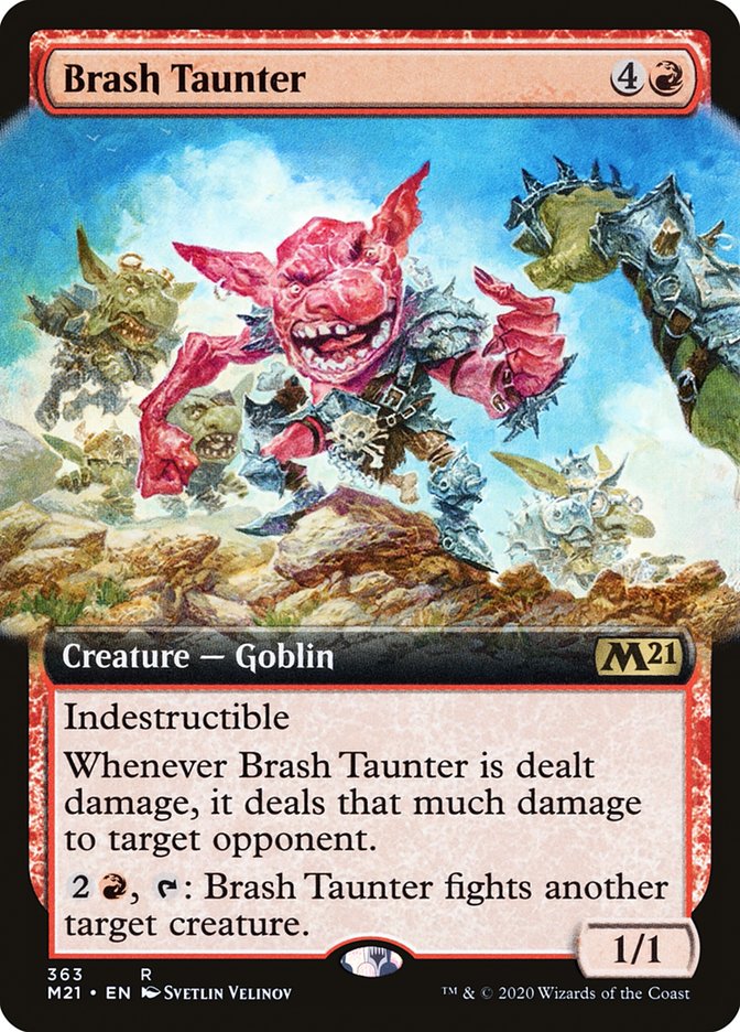 Brash Taunter (Extended Art) [Core Set 2021] | L.A. Mood Comics and Games