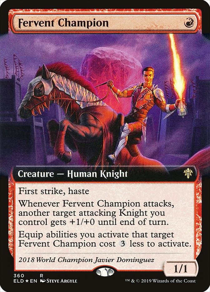 Fervent Champion (Extended Art) [Throne of Eldraine] | L.A. Mood Comics and Games
